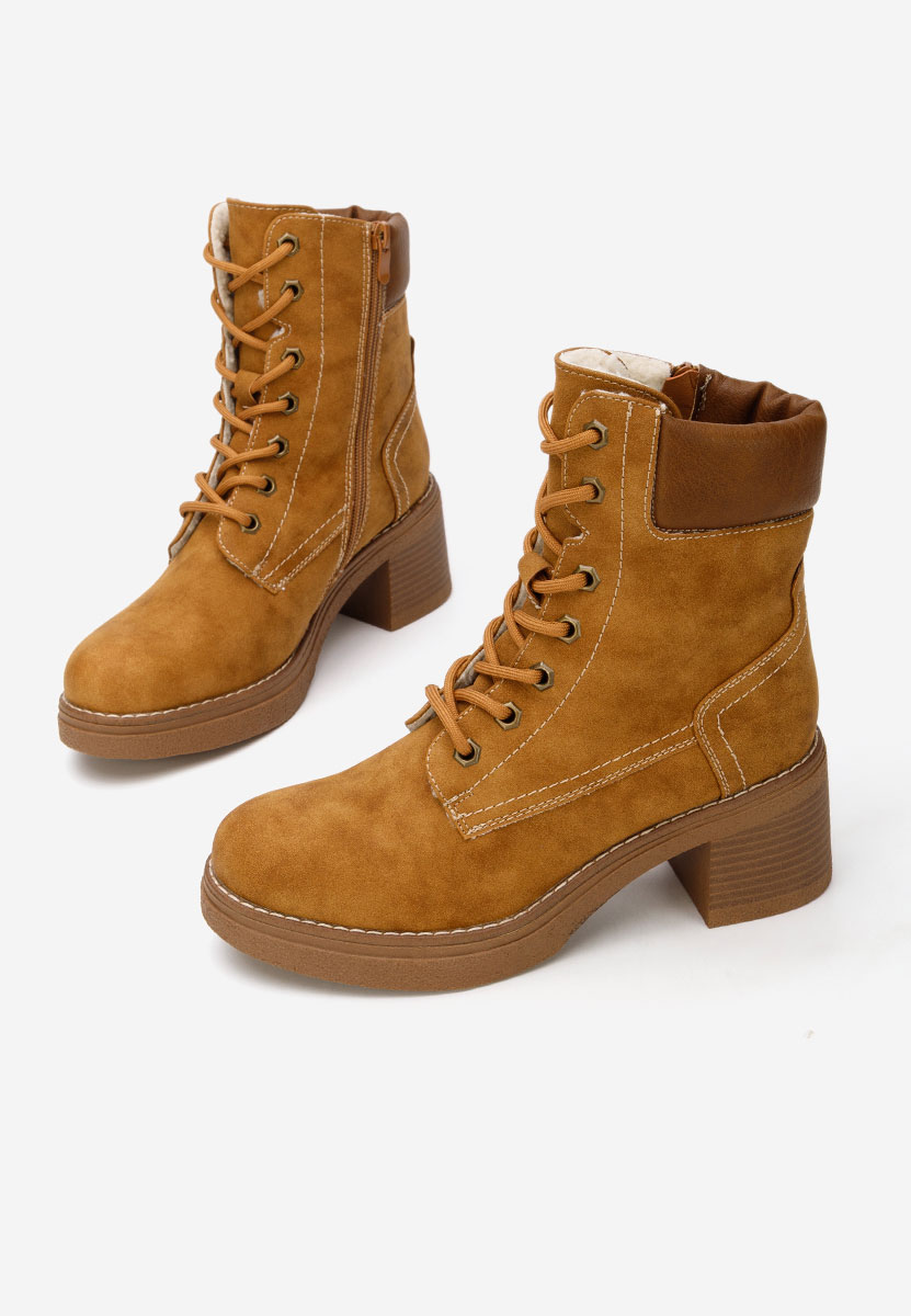 Ghete cu toc Celoria camel