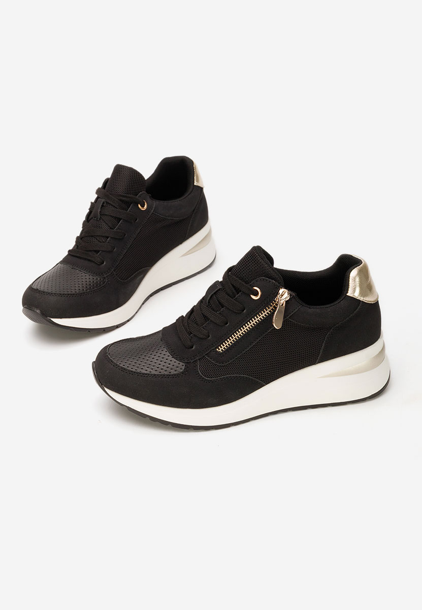 Sneakers cu platforma Floreia negri