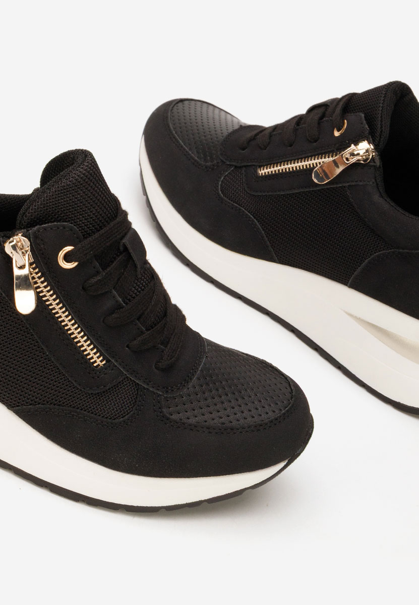 Sneakers cu platforma Floreia negri