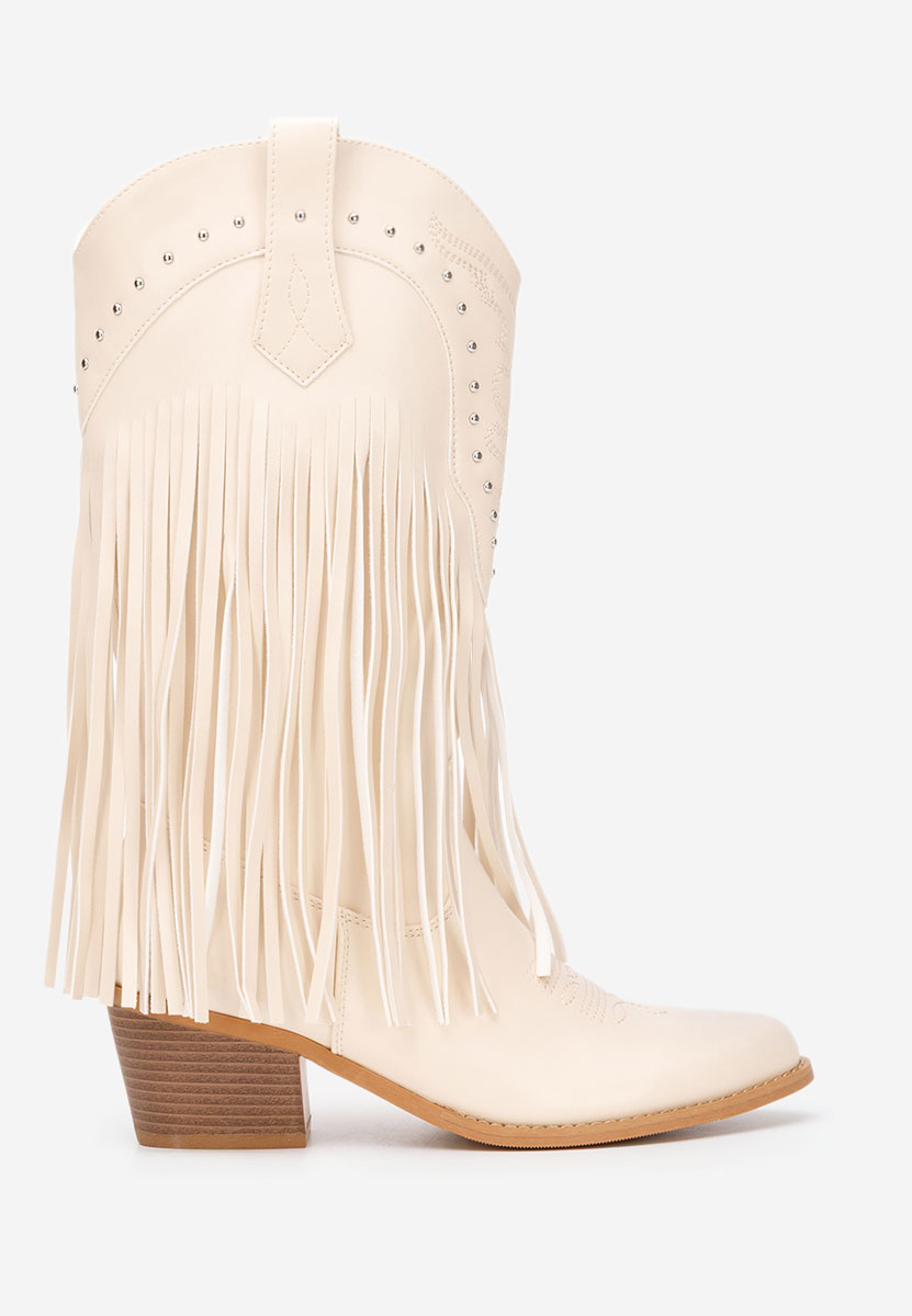 Cizme cowboy dama Giselia bej