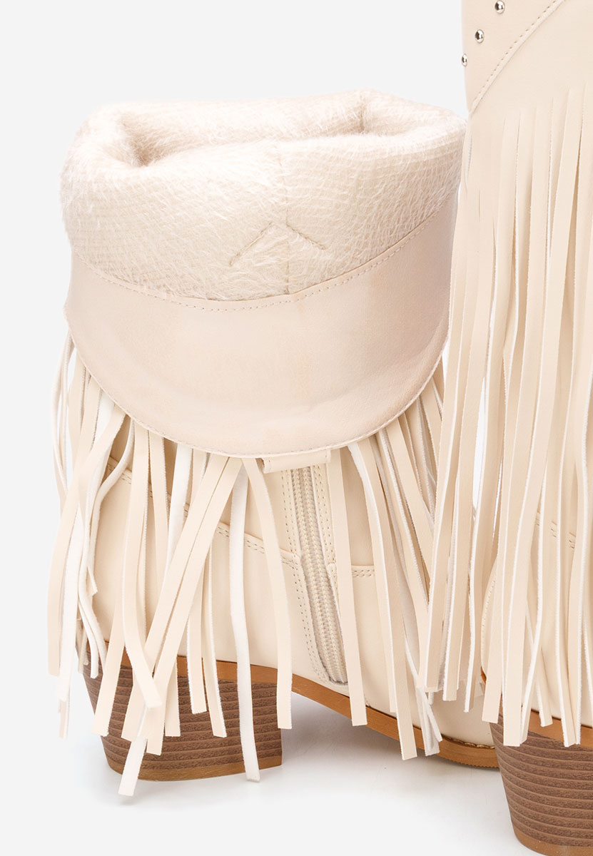 Cizme cowboy dama Giselia bej