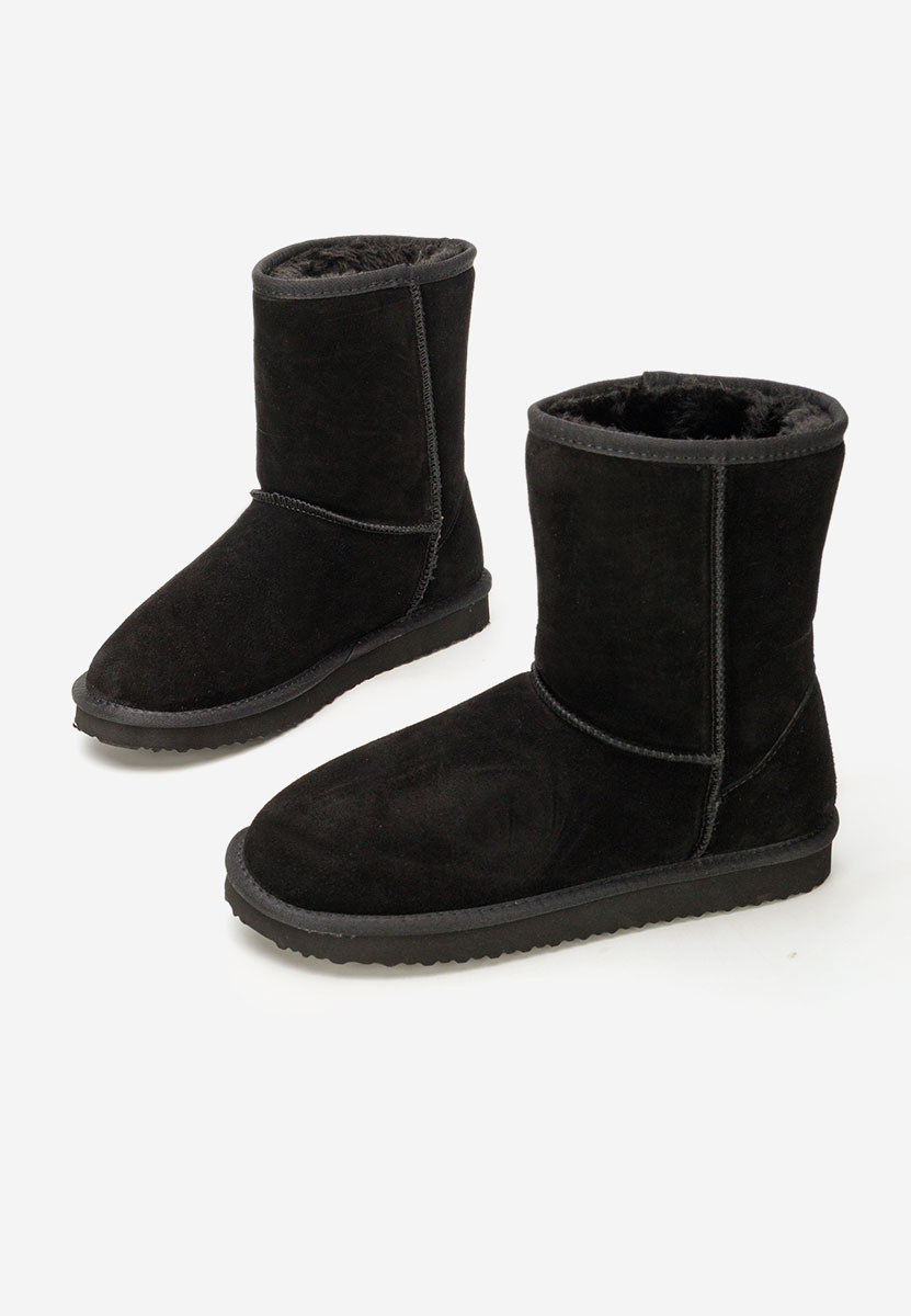 Cizme tip ugg Crisea negre