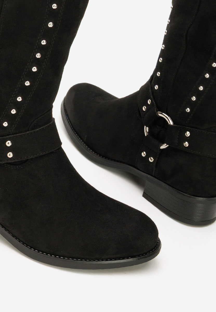 Cizme cu toc mic Nalira negre