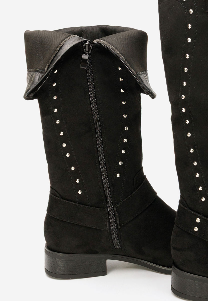 Cizme cu toc mic Nalira negre