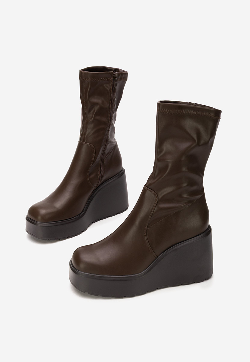 Ghete cu platformă marolin V2 maro