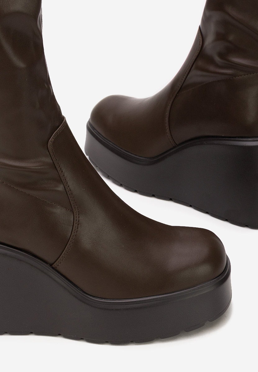 Ghete cu platformă marolin V2 maro