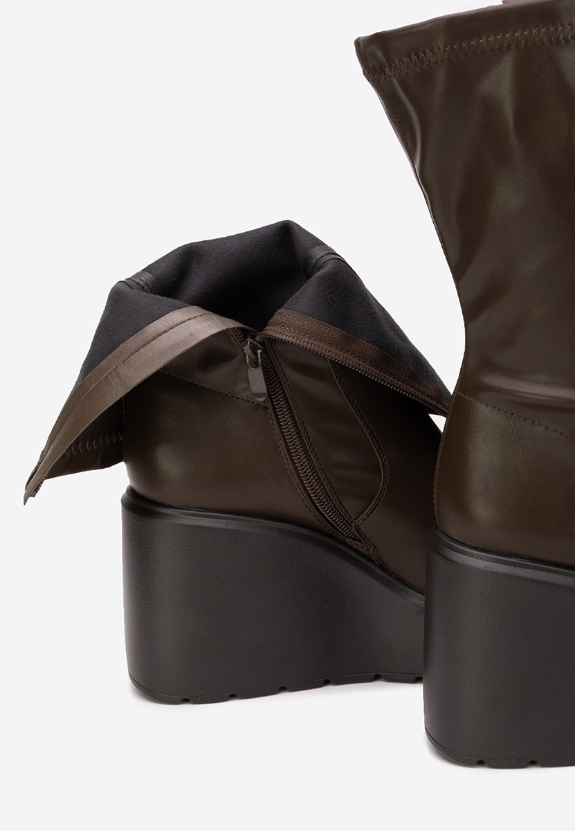 Ghete cu platformă marolin V2 maro