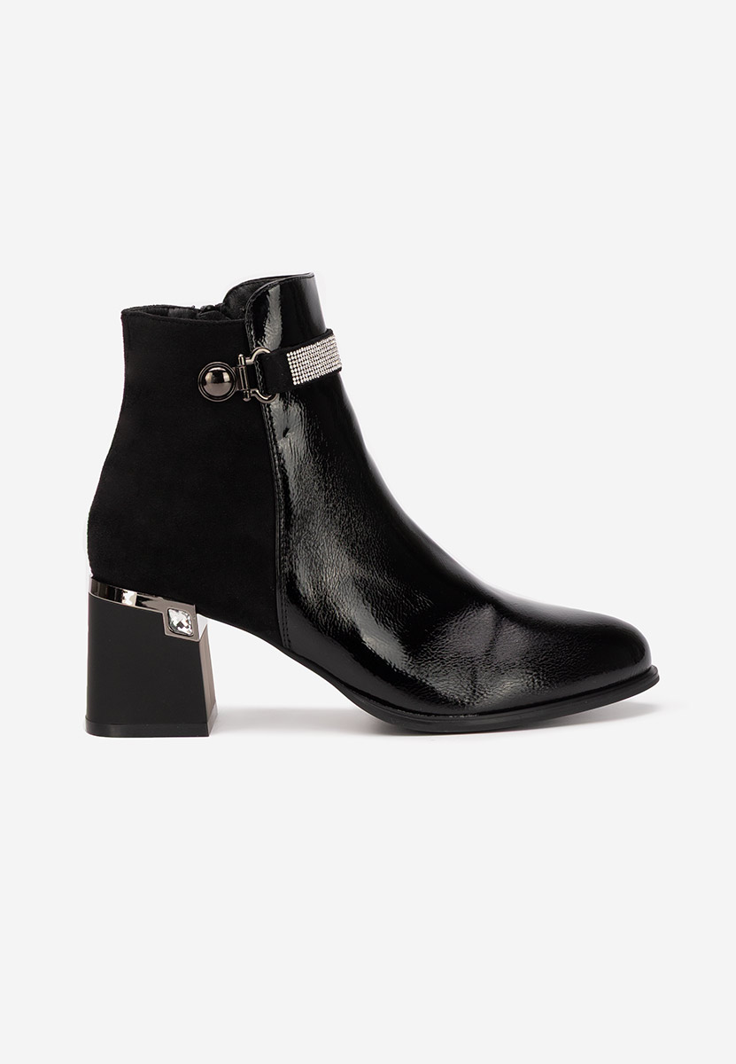 Botine elegante Grasiela negre