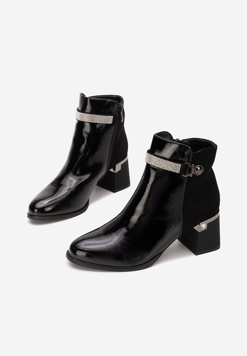 Botine elegante Grasiela negre