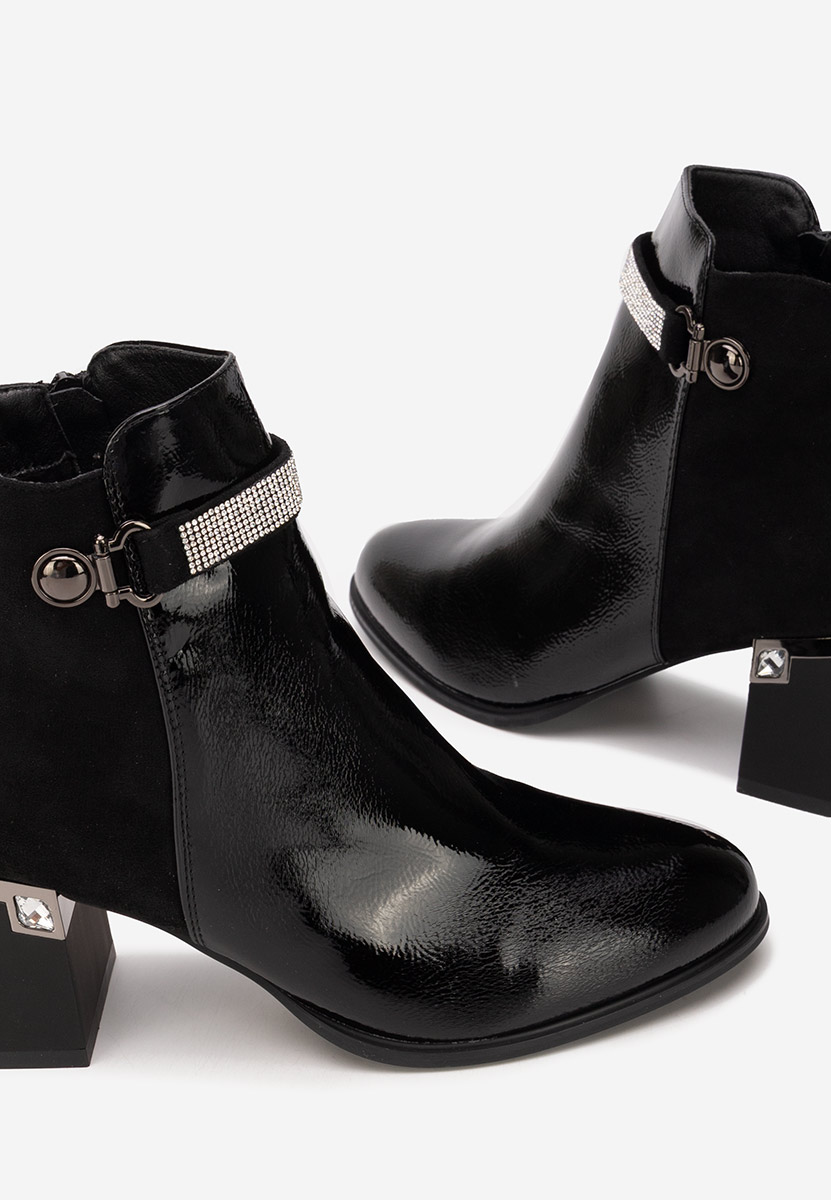 Botine elegante Grasiela negre