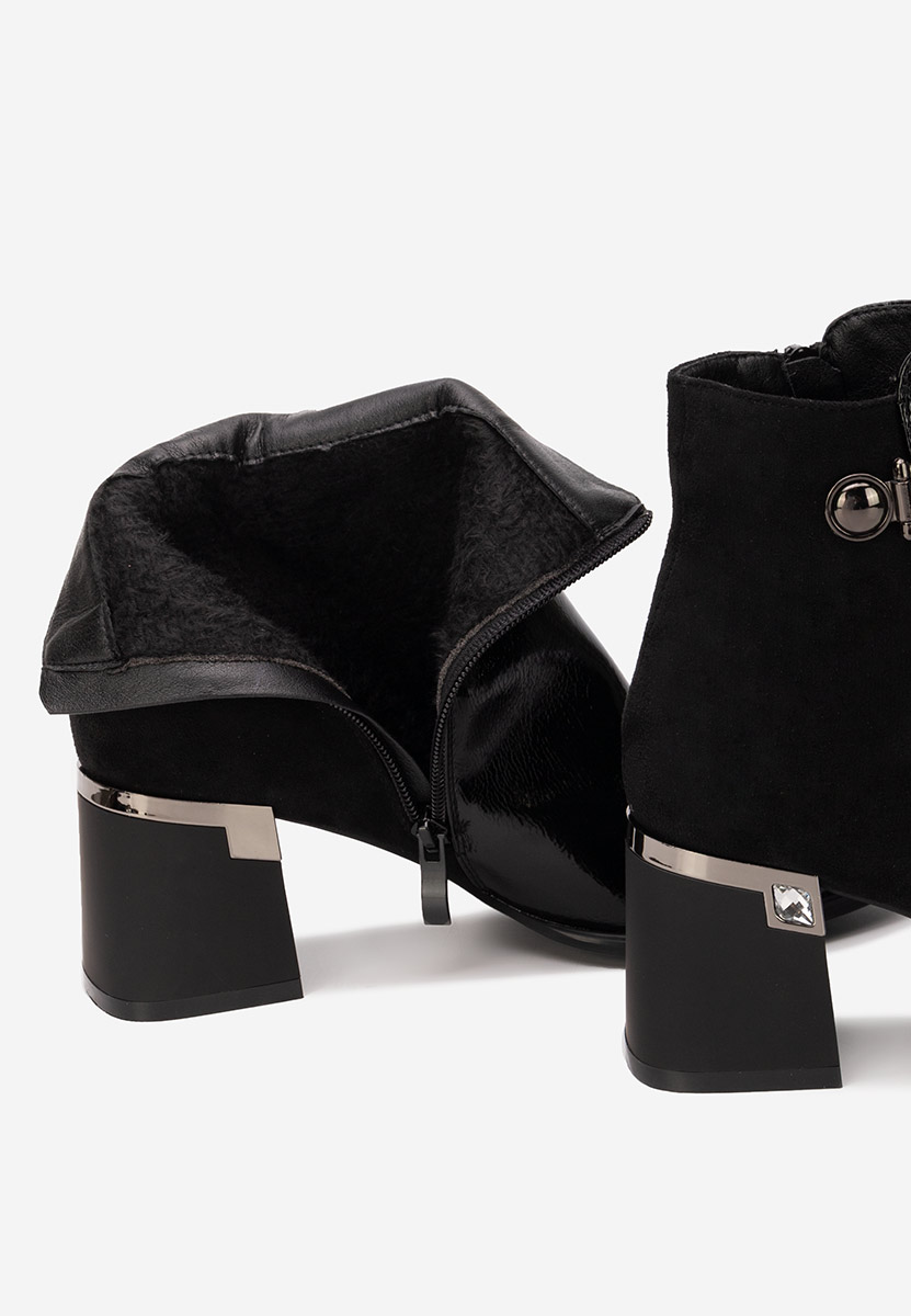 Botine elegante Grasiela negre