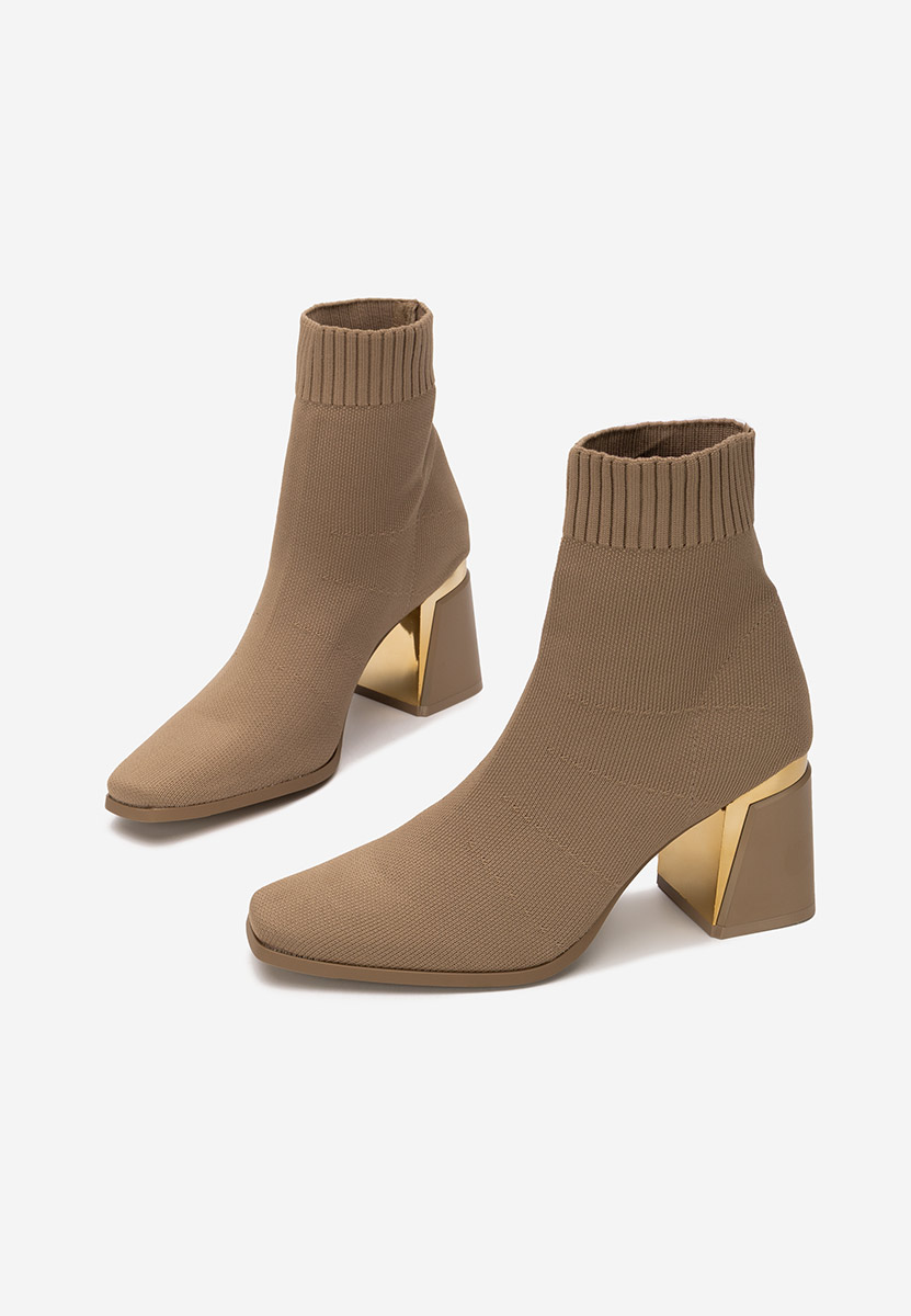 Botine tip soseta Mirelina kaki