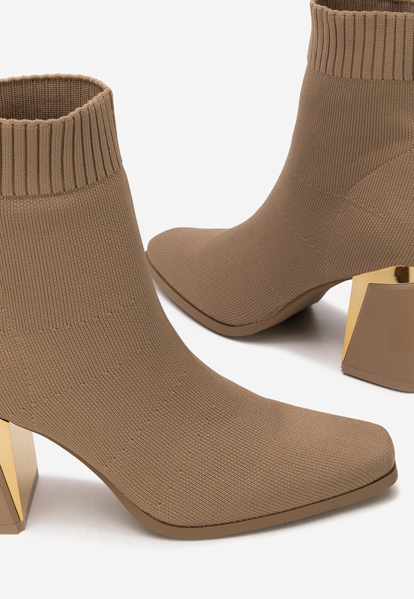 Botine tip soseta Mirelina kaki