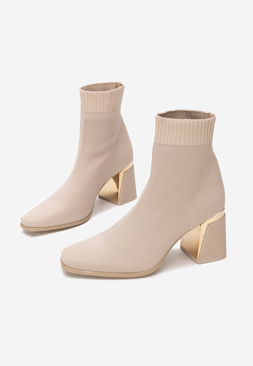 Botine tip soseta Mirelina bej