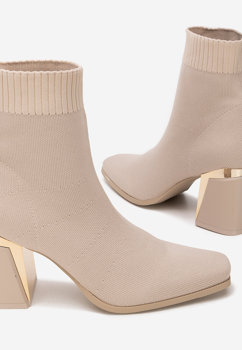 Botine tip soseta Mirelina bej