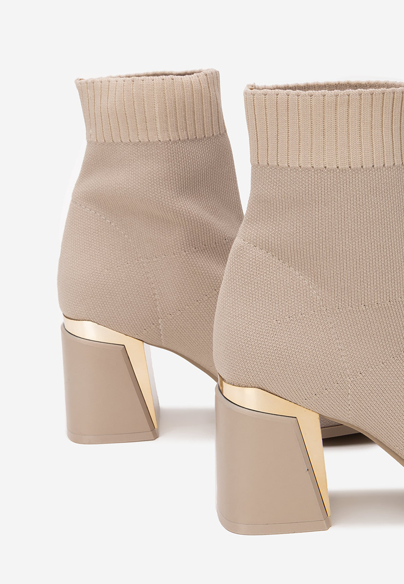 Botine tip soseta Mirelina bej