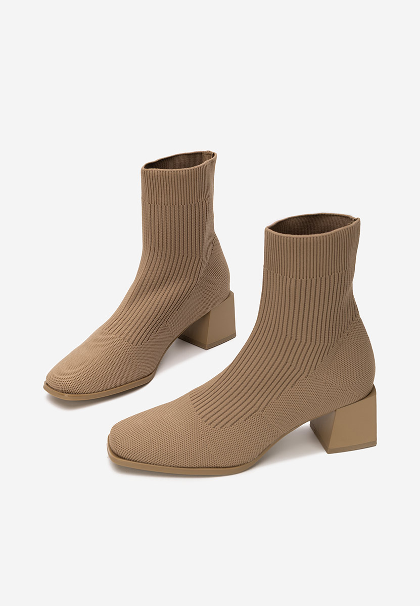Botine tip soseta Renatia kaki