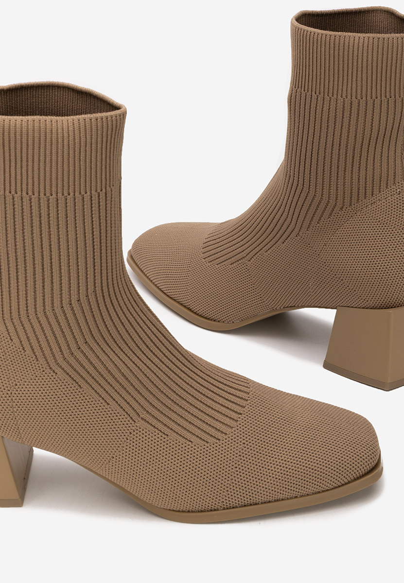 Botine tip soseta Renatia kaki