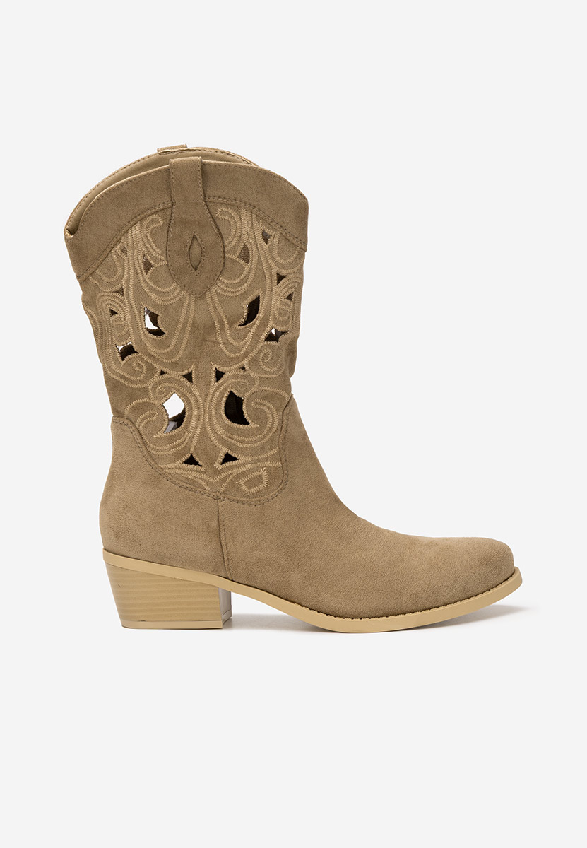 Cizme western dama Lettie kaki
