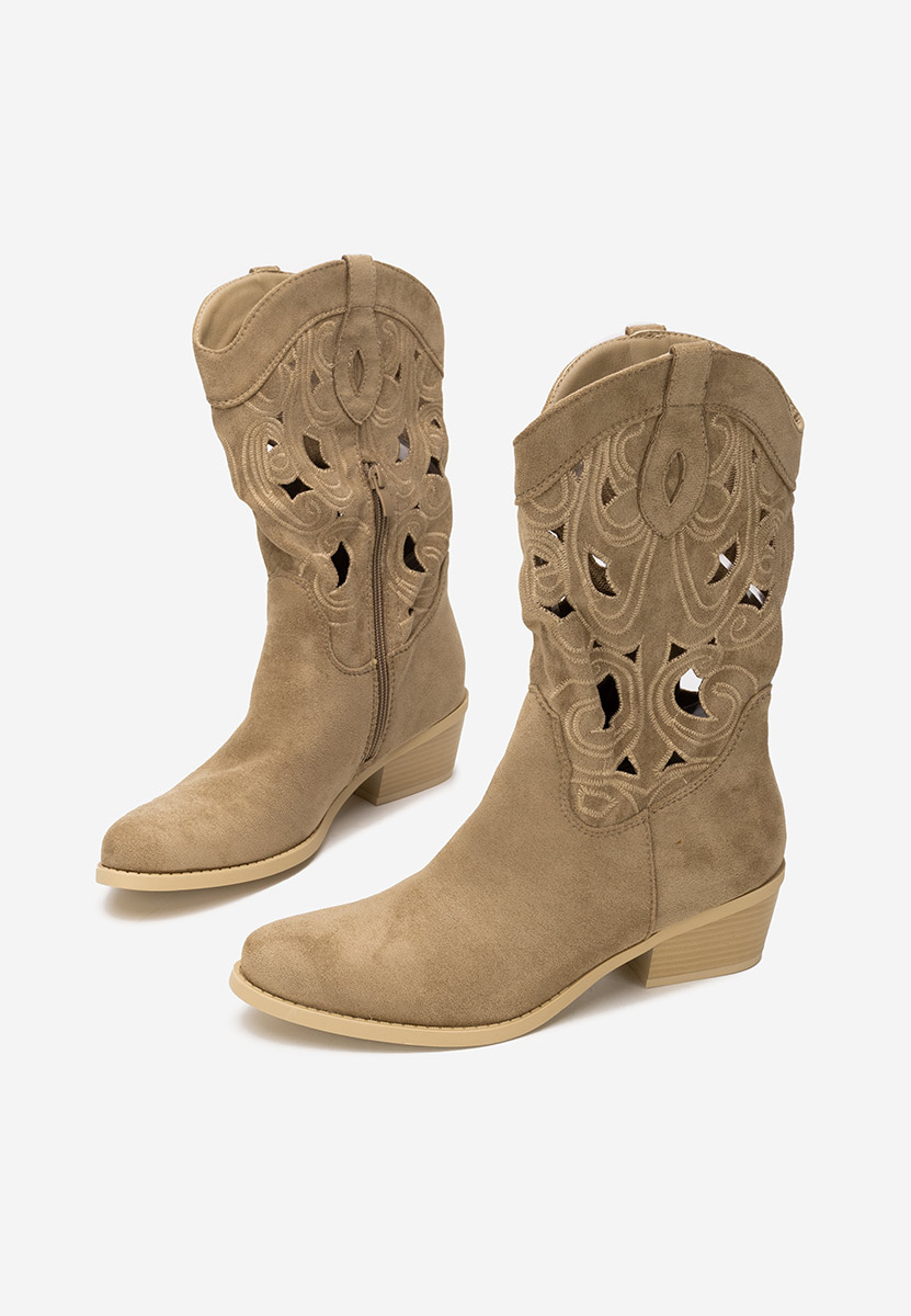 Cizme western dama Lettie kaki