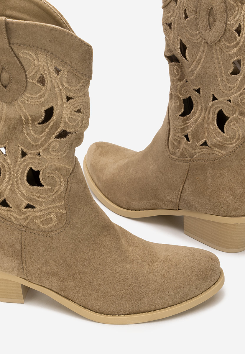 Cizme western dama Lettie kaki