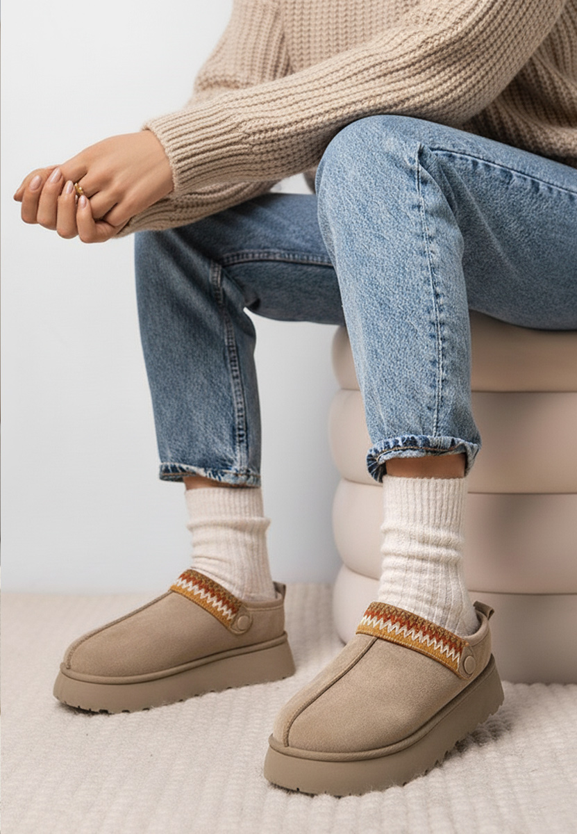 Saboti dama cu platforma Frovia kaki