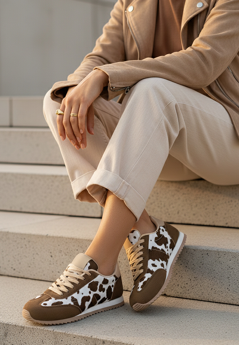 Sneakers dama Crinea animal print