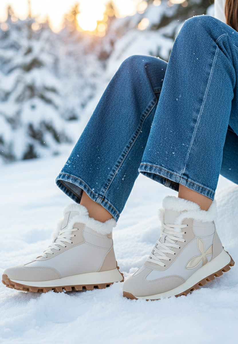 Sneakers dama imblaniti Ozia bej