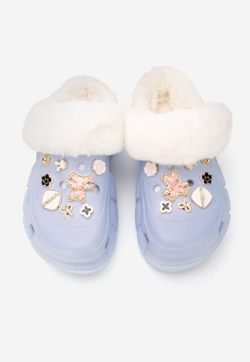 Saboti dama cu platforma Aldeva bleu