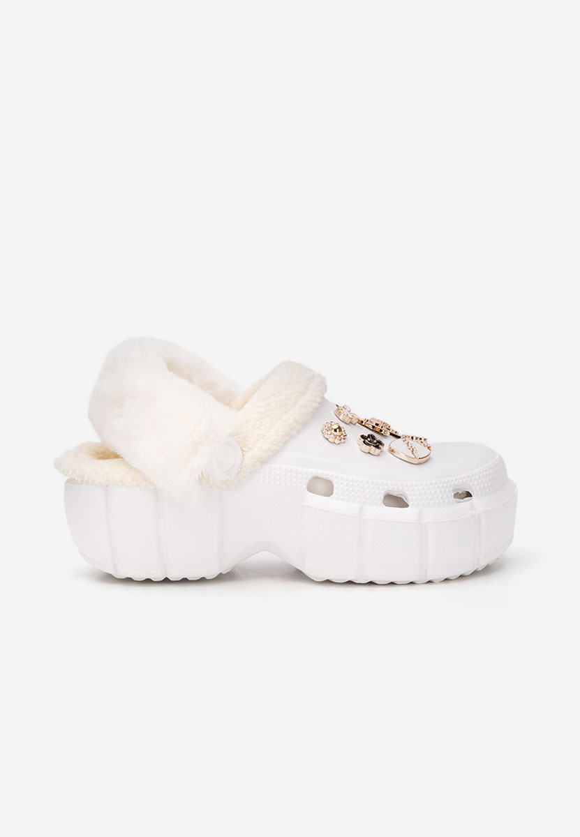 Saboti dama cu platforma Aldeva albi