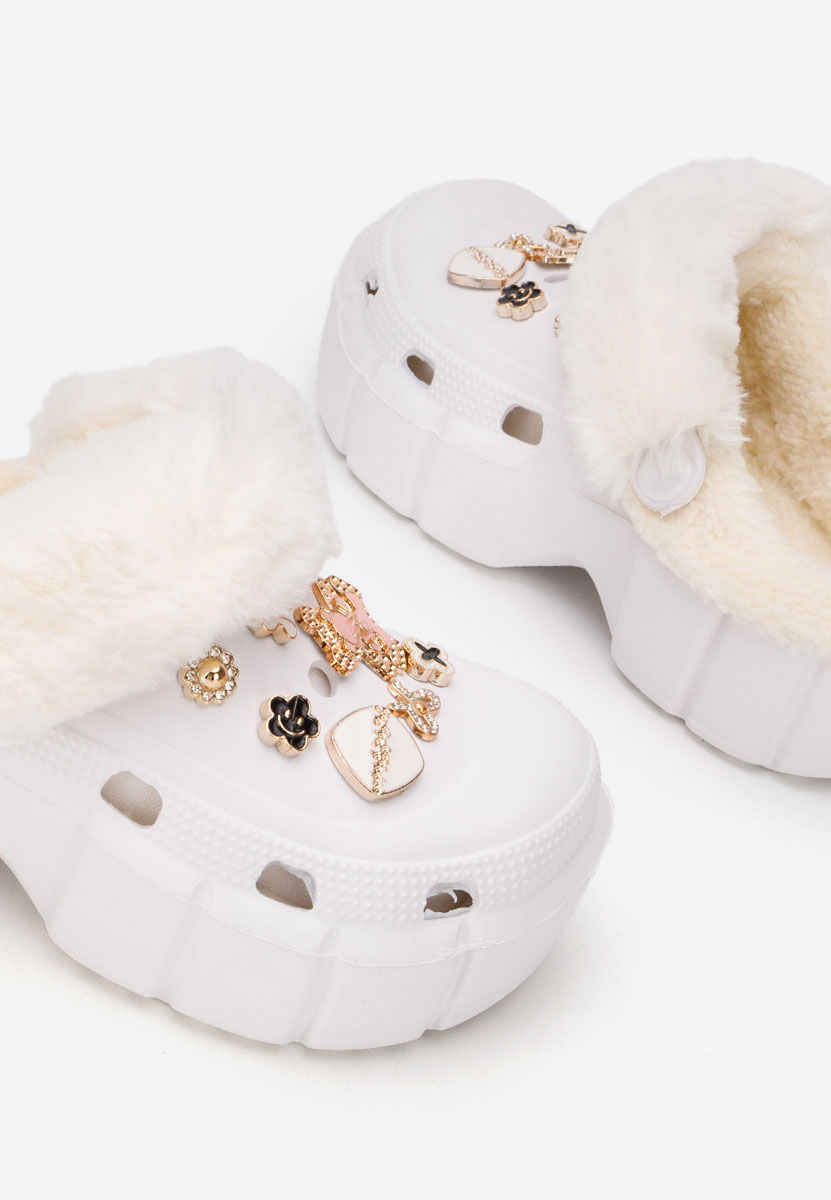 Saboti dama cu platforma Aldeva albi