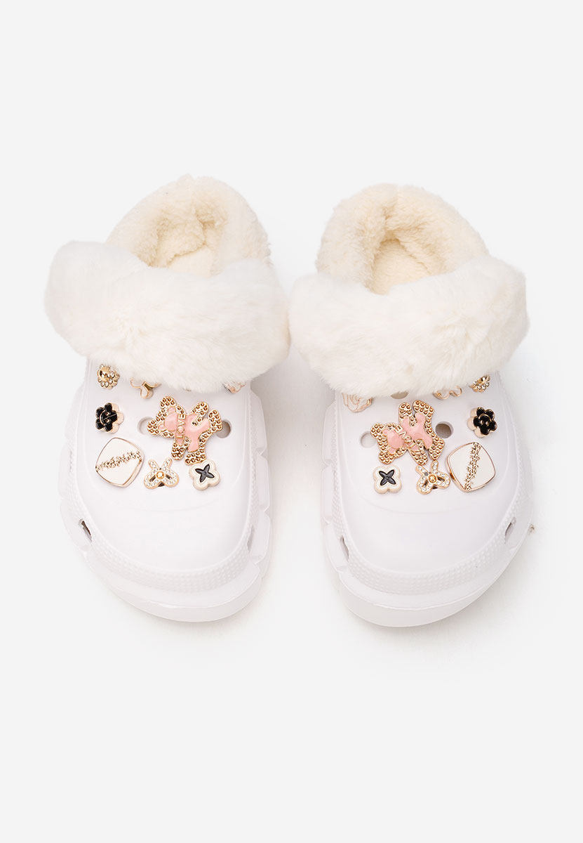 Saboti dama cu platforma Aldeva albi