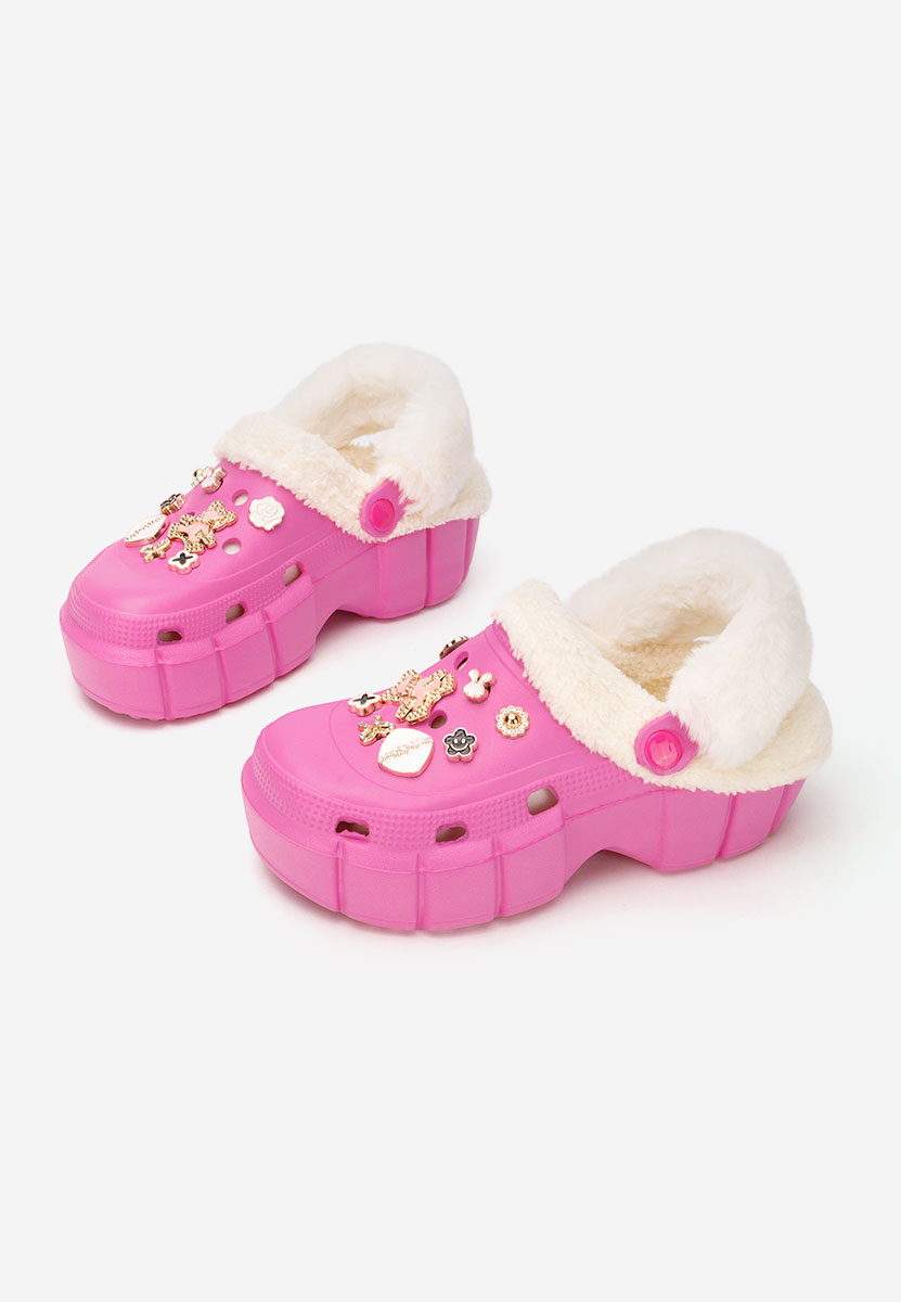 Saboti dama cu platforma Aldeva fucsia