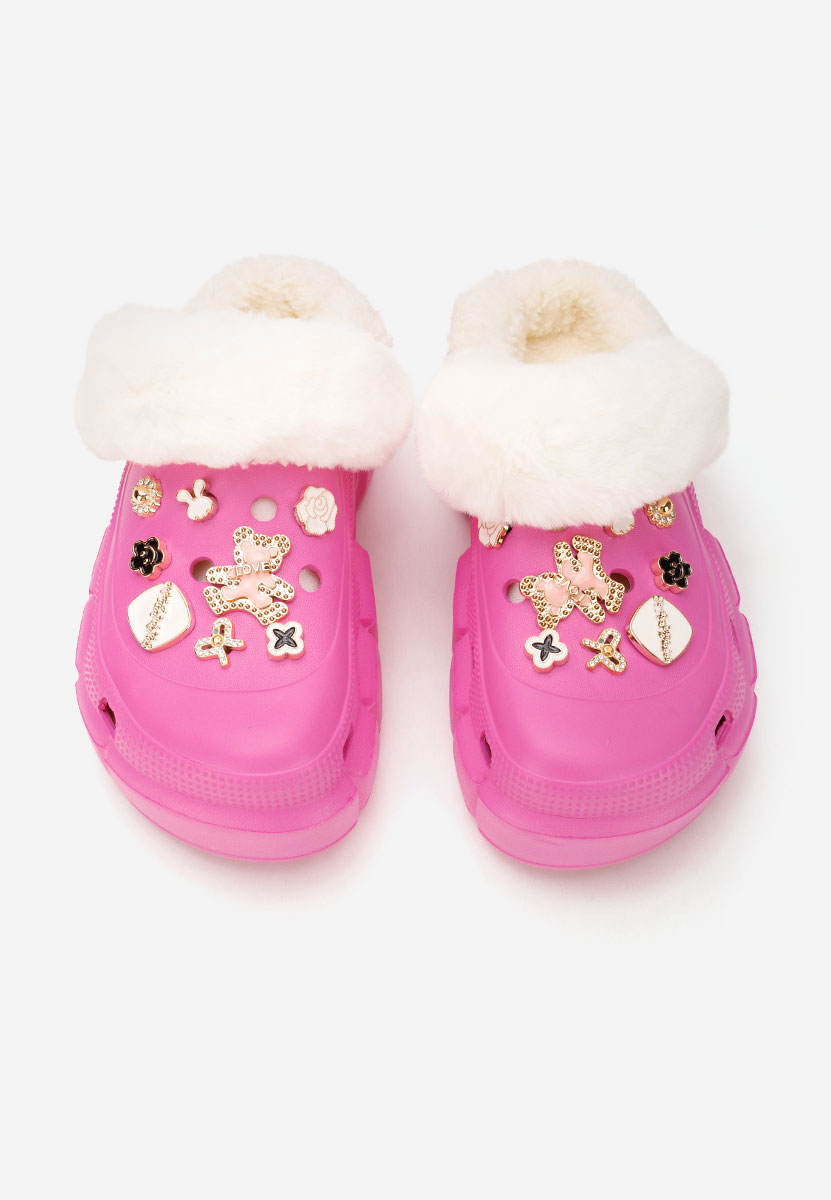 Saboti dama cu platforma Aldeva fucsia