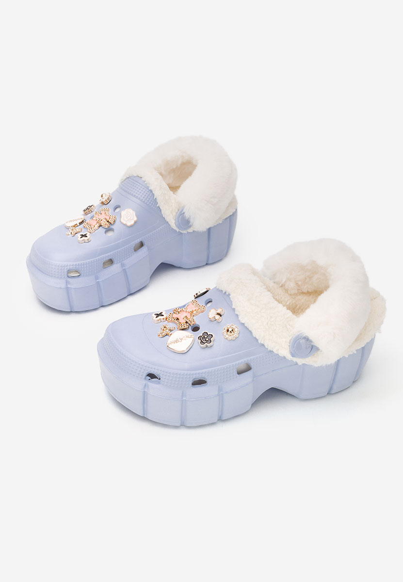 Saboti dama cu platforma Aldeva bleu