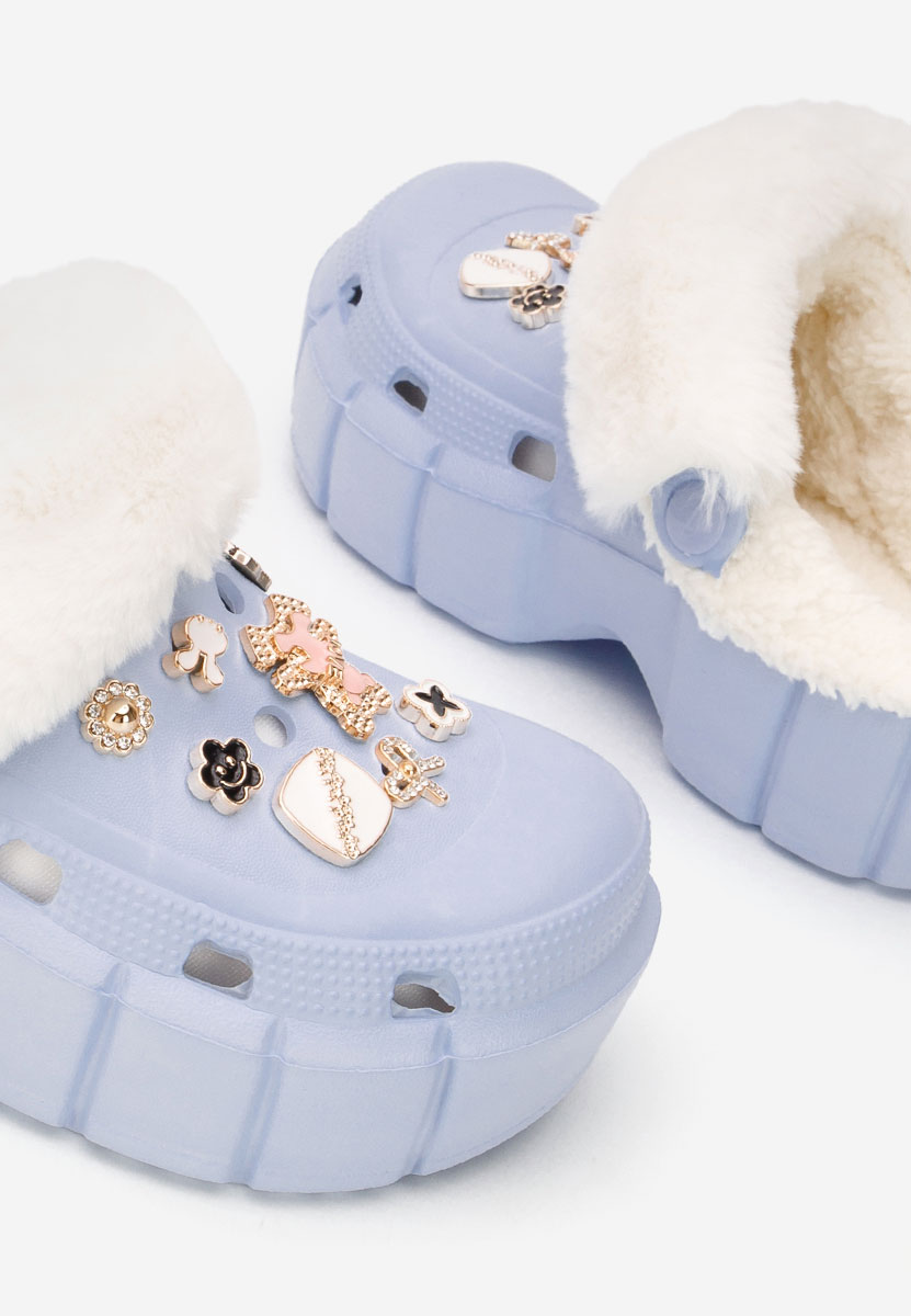 Saboti dama cu platforma Aldeva bleu