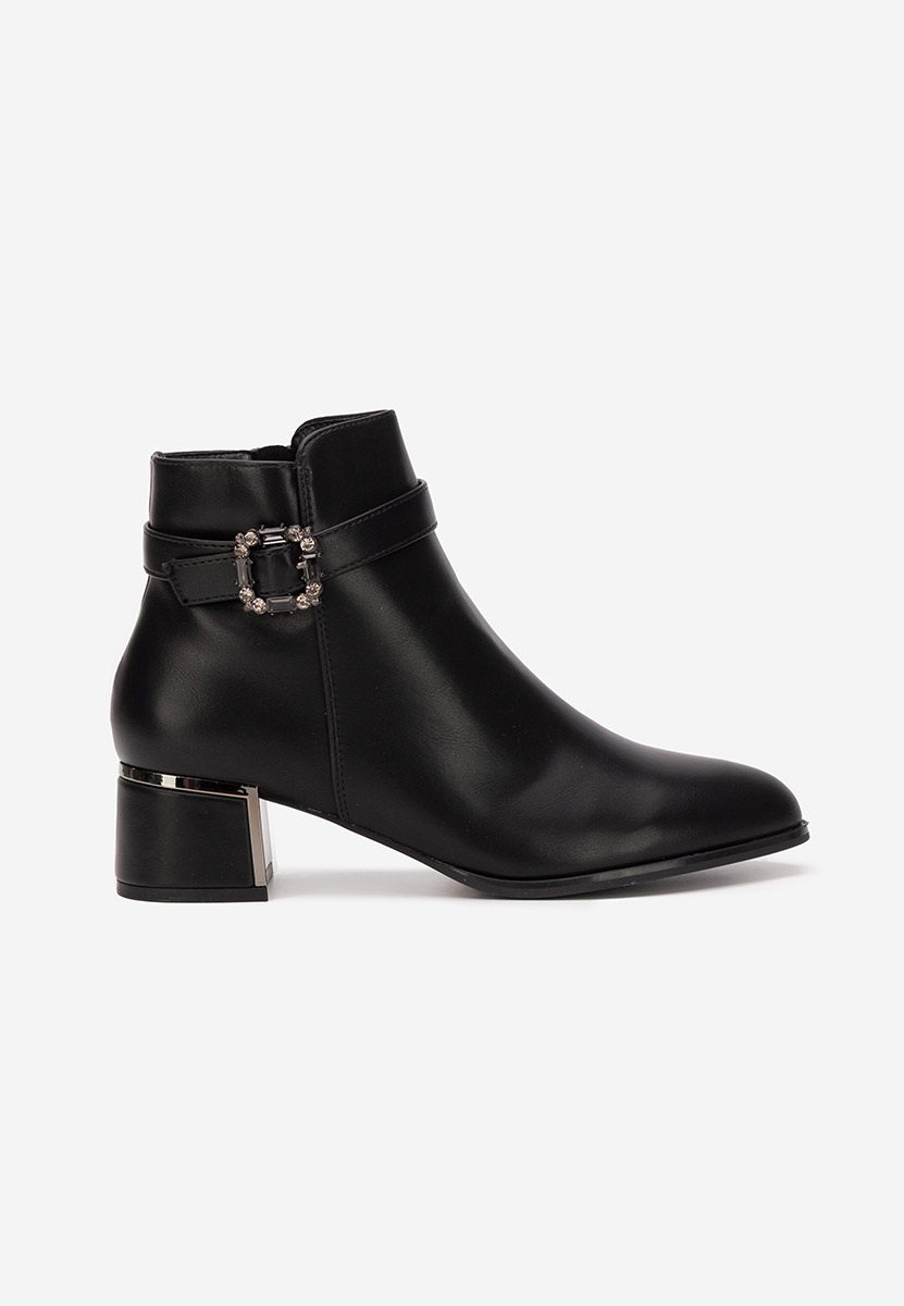 Botine cu toc gros Freina V2 negre