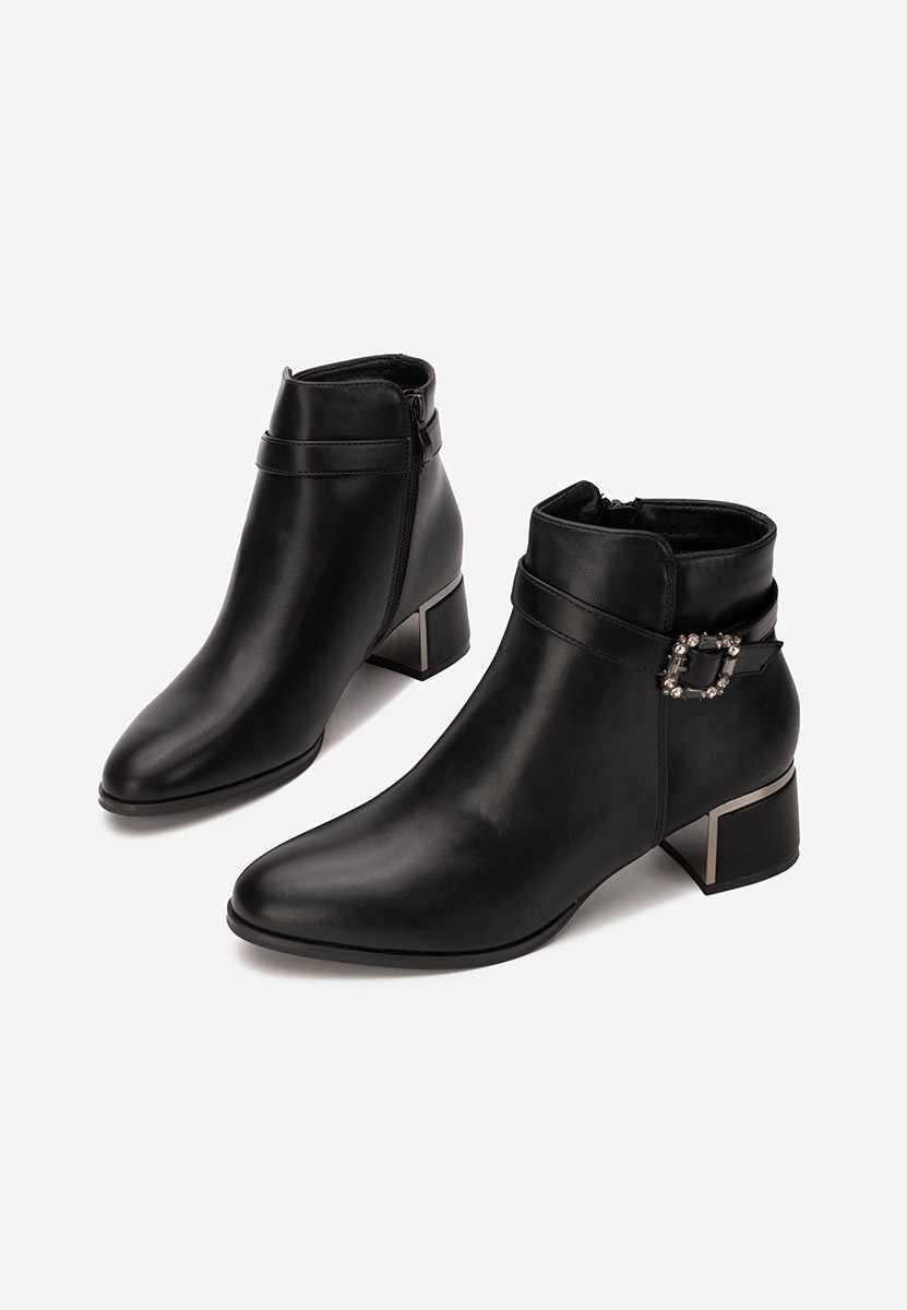Botine cu toc gros Freina V2 negre