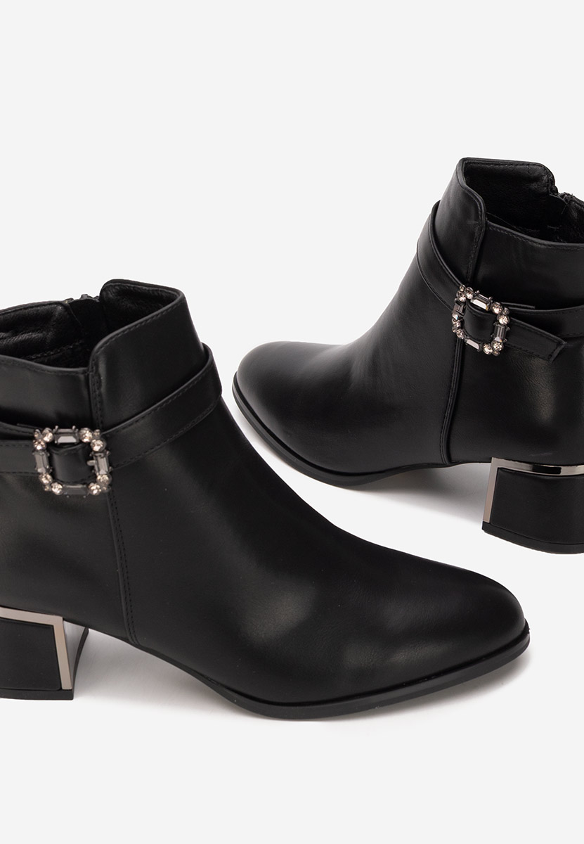 Botine cu toc gros Freina V2 negre