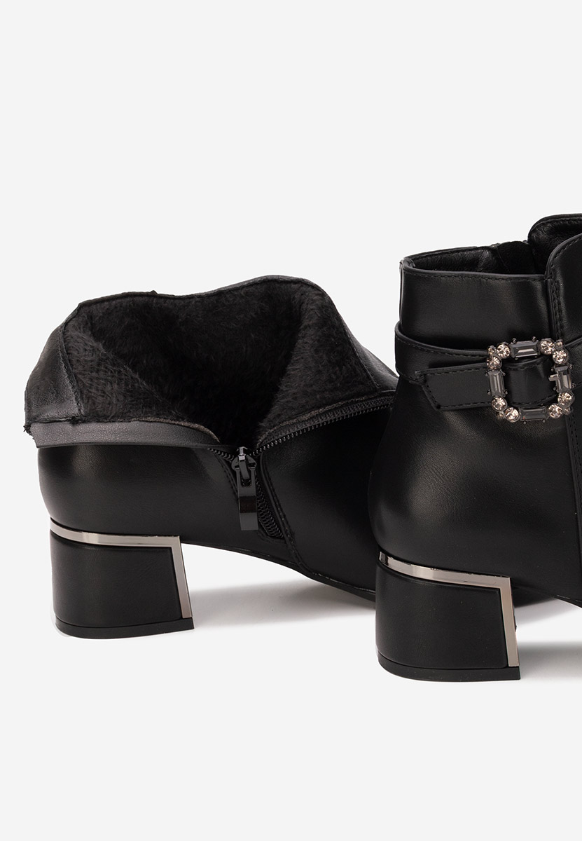 Botine cu toc gros Freina V2 negre