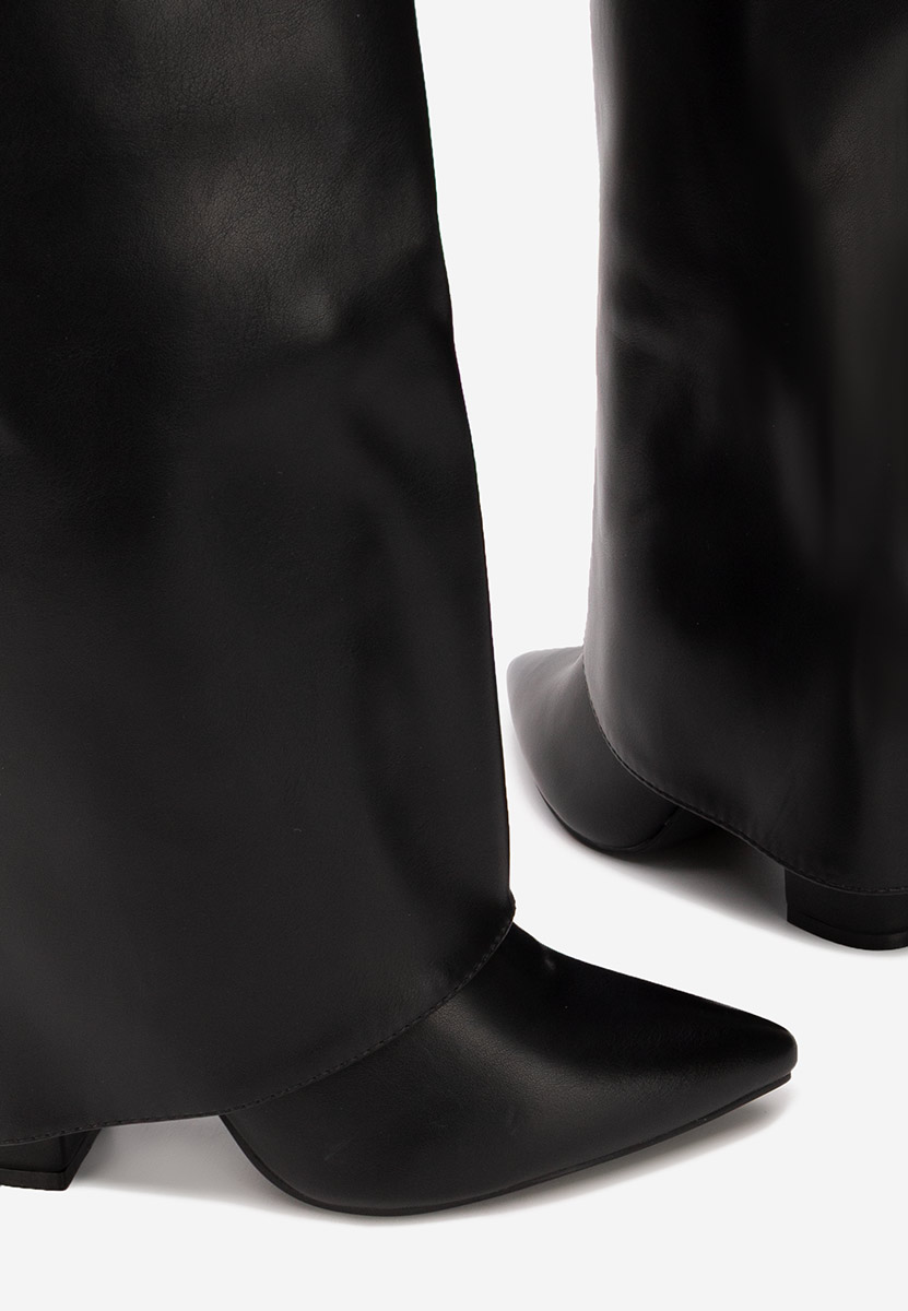 Cizme cu toc gros Eidena negre