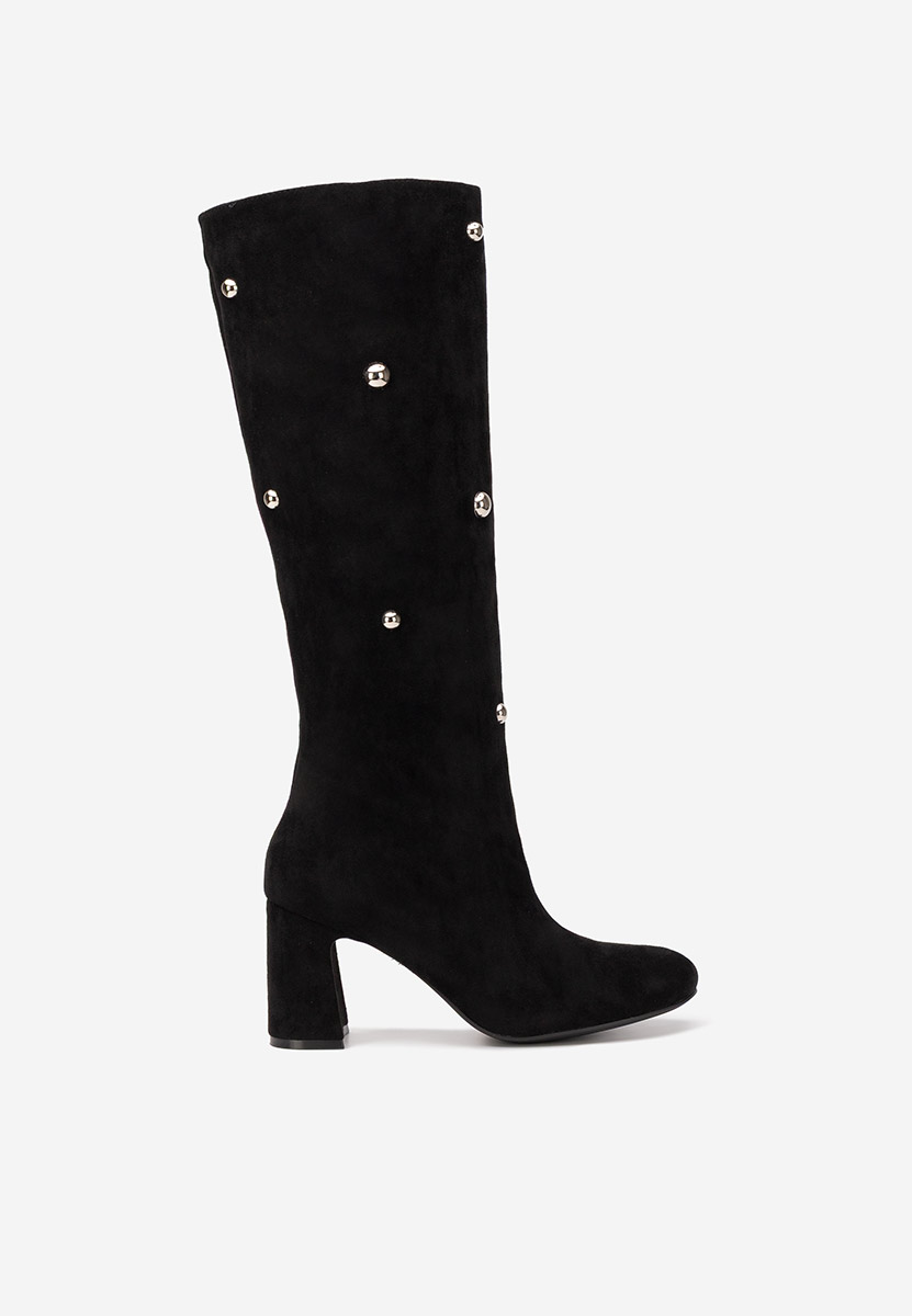 Cizme cu toc gros Noielia negre