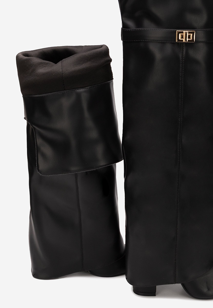 Cizme lungi peste genunchi Crisia negre