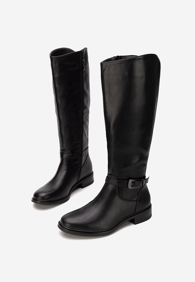 Cizme dama fara toc Lisandria negre