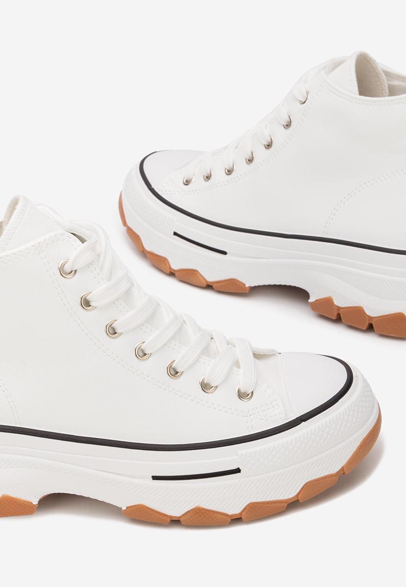 Tenisi cu platformă Raviana V5 albi