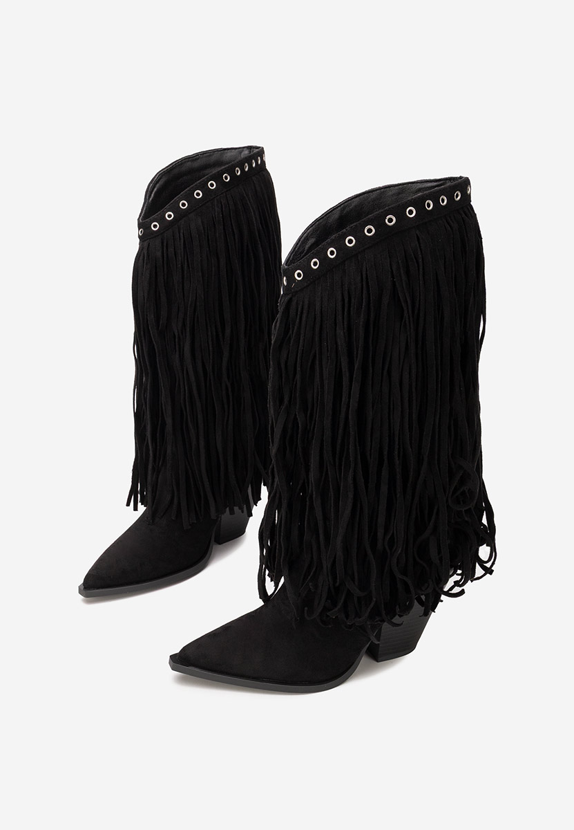 Cizme cowboy dama Kendia negre