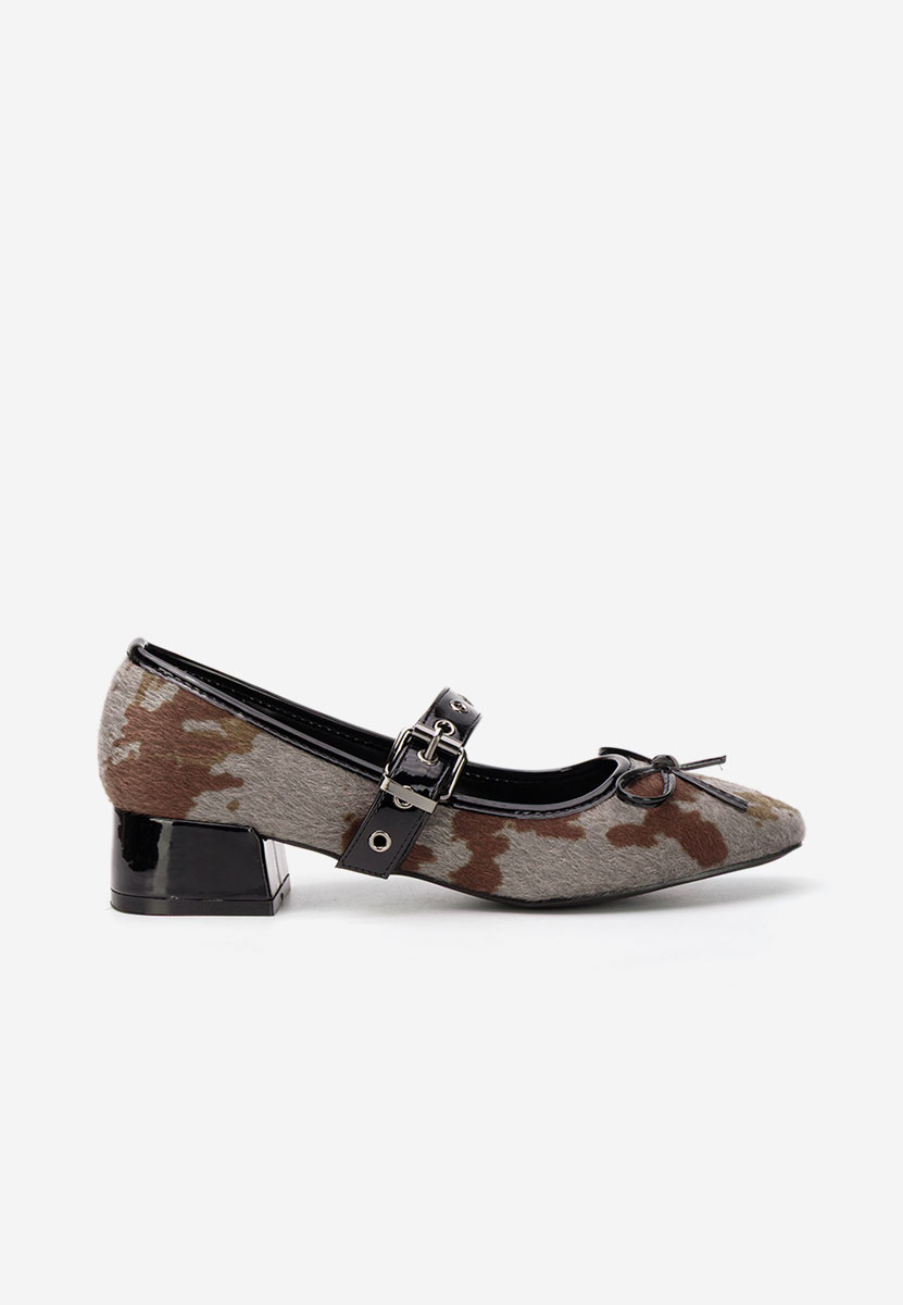 Pantofi cu toc mic Blivira gri