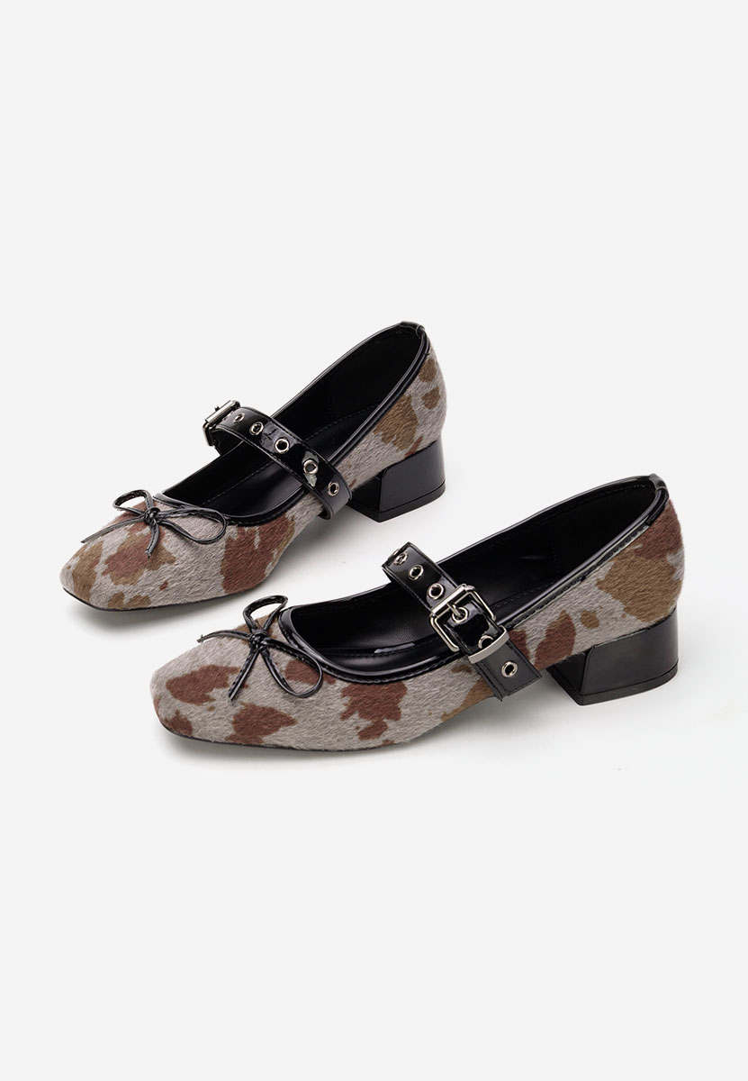 Pantofi cu toc mic Blivira gri