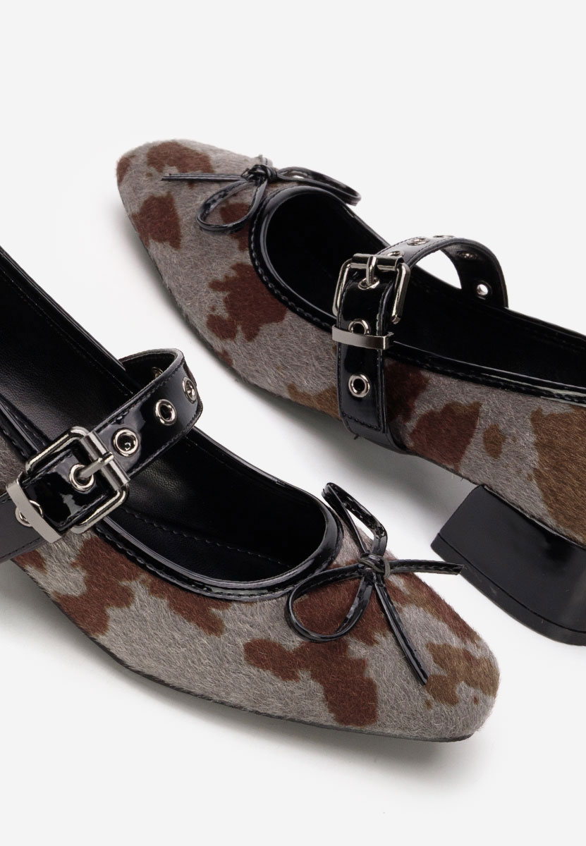 Pantofi cu toc mic Blivira gri