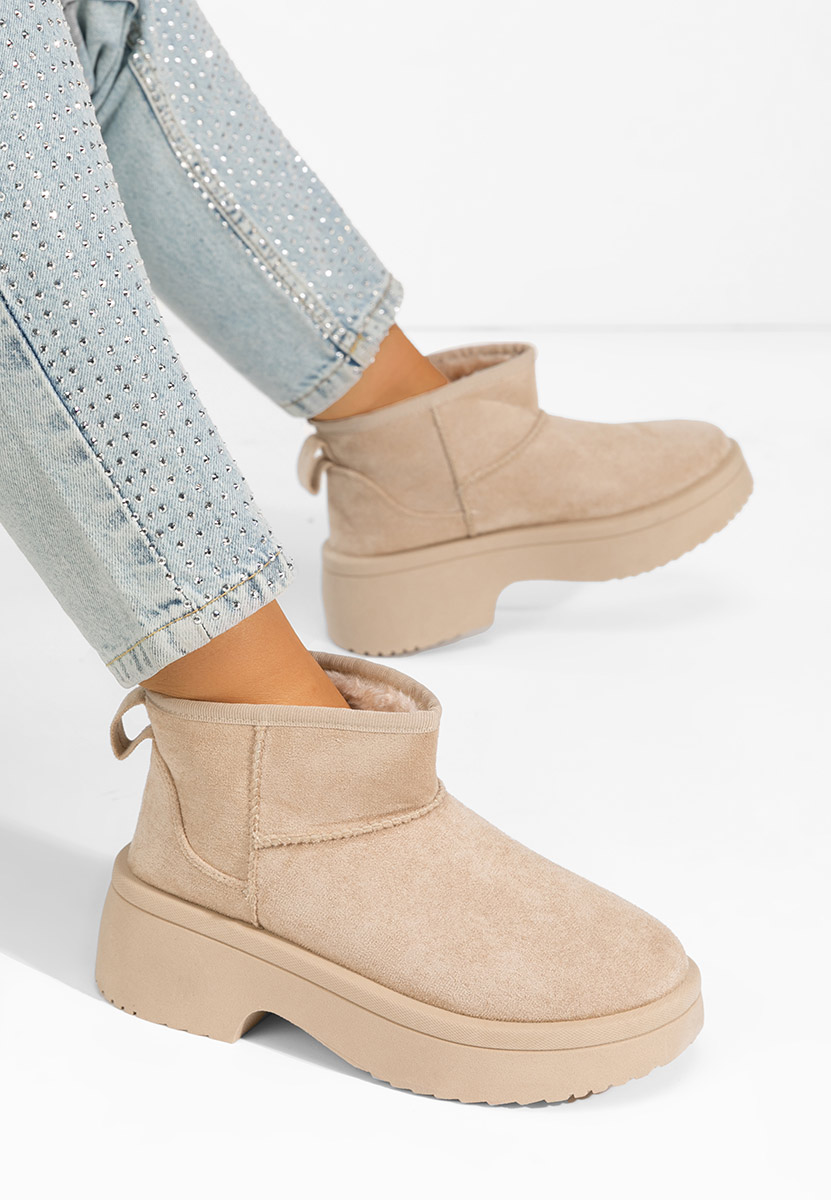 Cizme tip ugg Prelina bej